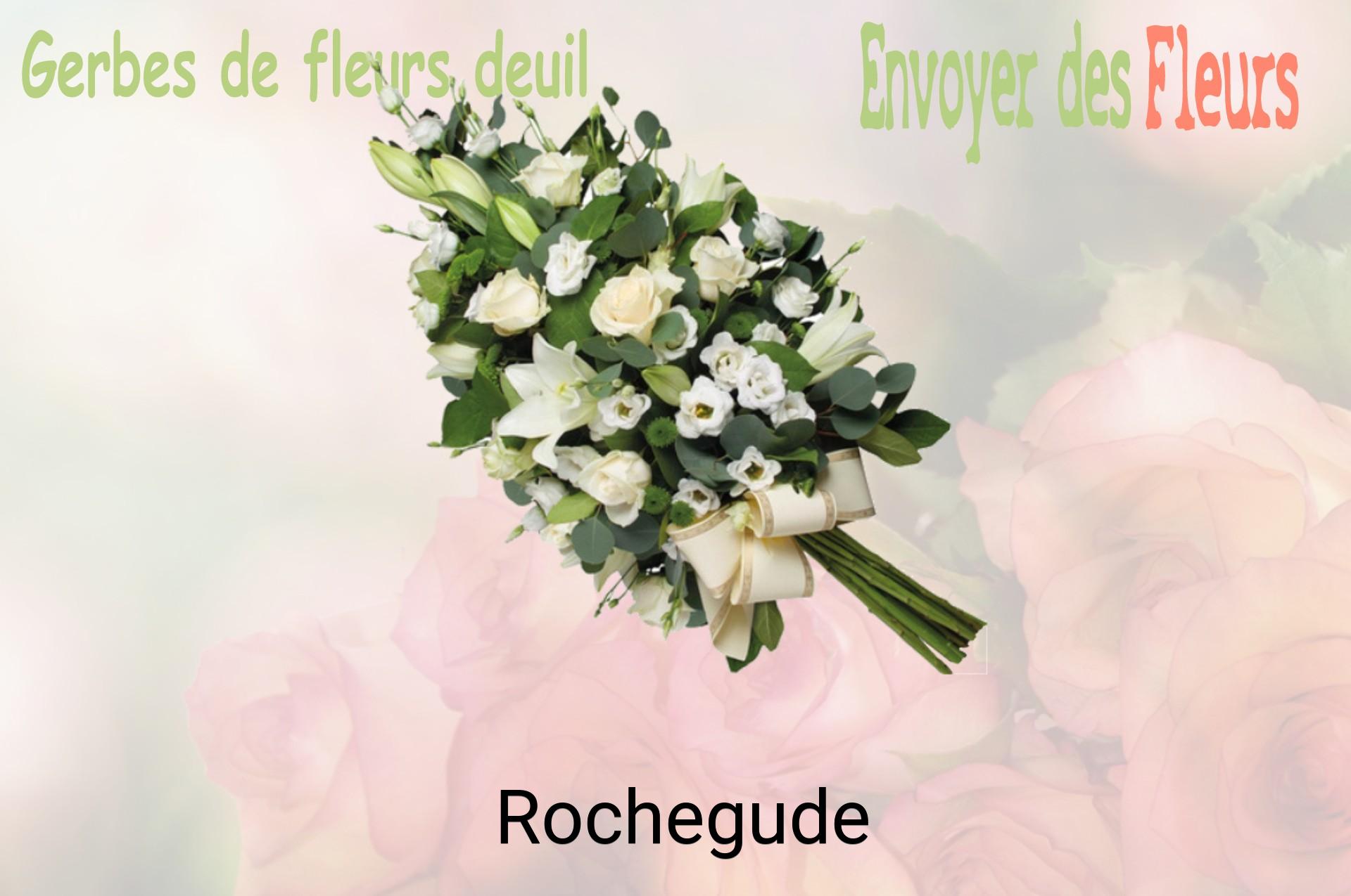 Gerbe de fleurs de deuil livrée à Rochegude